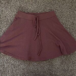 SHEIN Textured Mauve Skater Skirt